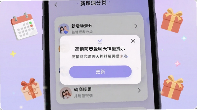 ������������������������ʾ�������棬�ֻ���Ļ��ʾ�������������б�����°�ť����Χ��׺���������Сͼ�꣬����Ϊ����ɫ��ͽ��䣬�����Χ��������