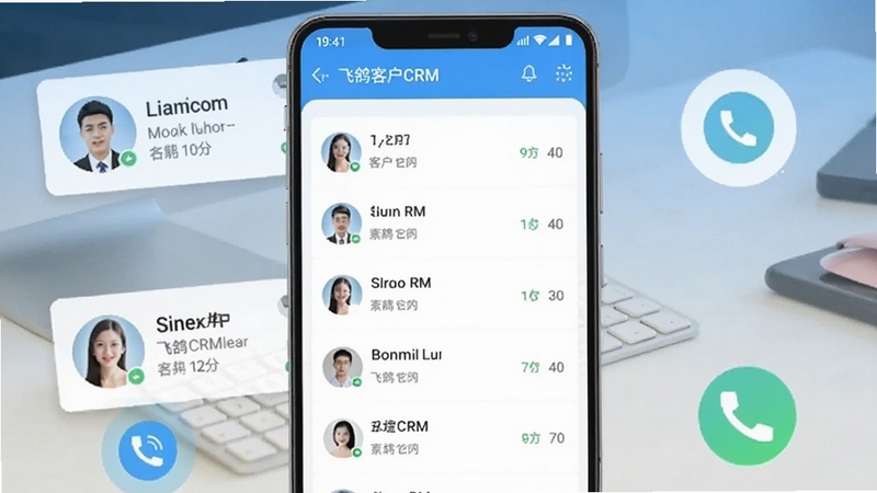 ��������Ϊһ��������׿�ֻ����з��ã���Ļ��չʾ�ɸ�CRM�ͻ��б����棬����Ϊǳ��ɫ����칫�����������ܵ�׺��ϵ�˿�Ƭ��ͨ��ͼ�꣬����������ˬ���ʺ���������վչʾͼ��ͻ���ɸ�CRM�ƶ��칫����