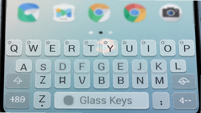 һ��չʾ��׿�ֻ���Ļ��д��ͼƬ������������Ӧ����Glass Keys����͸�������������̣������ʰ�͸��ĥɰ�����ʸУ�����Ϊǳɫ�����ֽ���������������͵ĸ߹ⷴ������΢��ѹ��Ӱ����������ˬ�ִ����ֱ���1080x1920��������ͼ���������λ�ڻ������²�����������Ϊģ�����ֻ�����ͼ��