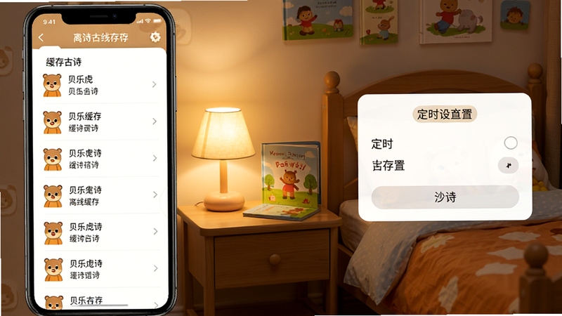 ���ֻ���ʫ���߻����붨ʱ�رչ��ܽ��棬�ֻ���Ļ��ʾ�ѻ����ʫ�б��붨ʱ���õ���������Ϊ��ܰ��ͯ���ң���ͷ������С̨����汾�������Χ��������