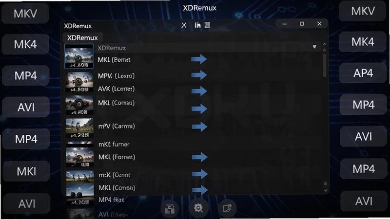 XDRemux ����������д����Ļ����ʾ�����Ƶ�ļ��б����ʽת����ͷ��MKV��MP4��AVI �ȸ�ʽ��ǩ�������ܣ�����Ϊ��ɫ�Ƽ��н��䣬������ͣ�ͻ�����ʽ��������ٴ����Ĳ�Ʒ����
