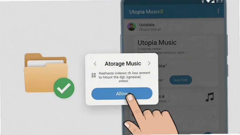 Utopia Music ��װȨ������ʾ��ͼ������Ϊ��׿�ֻ����ý����д洢Ȩ����Ȩ��������ָ���������ť���Ա����������ļ���ͼ����Թ���ǣ��������ǳ�ң�ͻ������ָ����