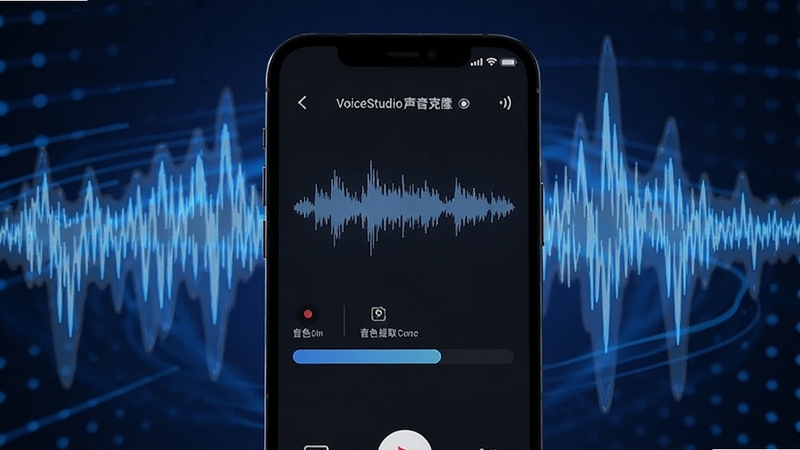 �ֻ�������дչʾVoiceStudio������¡���̣���Ļ����¼����������ɫ��ȡ����������Χ���Ƴ��������������Ƽ�����ɫ��������й�ͼ