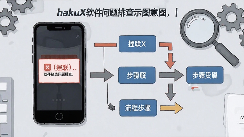 hakuX���������Ų�ʾ��ͼ������Ϊ�ֻ���Ļ��ʾ������ʾ���������ͷ���̣�����Ϊǳ��ɫ����̨�棬���зŴ������Ԫ�أ������˵���Բ廭