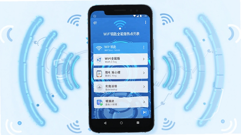 һ�׿�ֻ���Ļ��ʾWiFiԿ��ȫ�ܰ��ȵ��б����棬��ɫ�Ƽ��б�������Χ�����źŲ���ͼ�꣬����ɾ���������ƽ����Ʒ��ͻ��������������