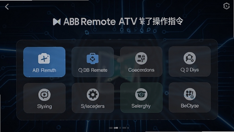 ADB Remote ATV���ָ��������չʾ��������ܰ�ť�������У�����Ϊ��ɫ�Ƽ����ͻ��������������������