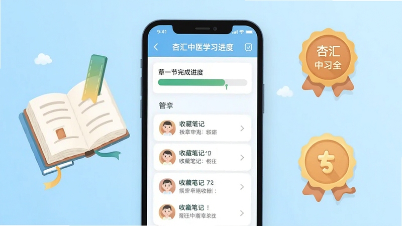 �ӻ���ҽѧϰ����ҳ���ֻ���ͼ���廭����Ļ��ʾ�½���ɽ��������ղرʼ��б�������Ϊǳ��ɫ���䣬�����м����鱾����ǩ�����Ȼ��µ�Ԫ�أ�����ƽ���£�����Booguģ������