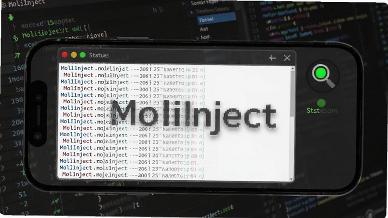 MoliInjectʵʱ��־��ؽ���ʾ��ͼ���ֻ���Ļչʾ������־���ڣ��Ա����зŴ�ͼ����״ָ̬ʾ�ƣ�����Ϊ��ɫ����༭����񣬻����д���MoliInject����ˮӡ��ͻ��������Ų�����