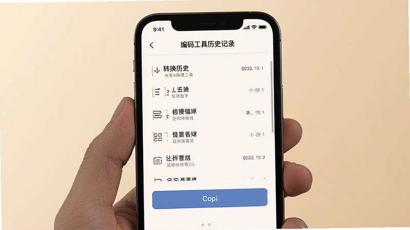 ���빤����ʷ��¼����չʾ���ֻ���Ļ����ת����ʷ�б��븴�ư�ť������Ϊů�׼�Լ��񣬻�������λ����Ļ����ƫ�£���������Ϊ�����ɫ���䣬ͻ����ݲ������¼���湦��
