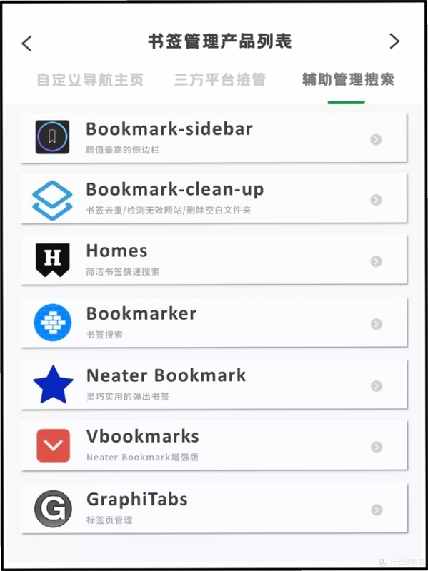Goal浏览器 书签管理界面