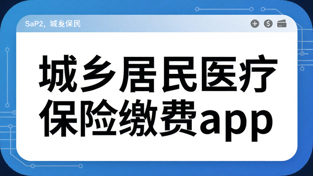 城乡居民医疗保险缴费app