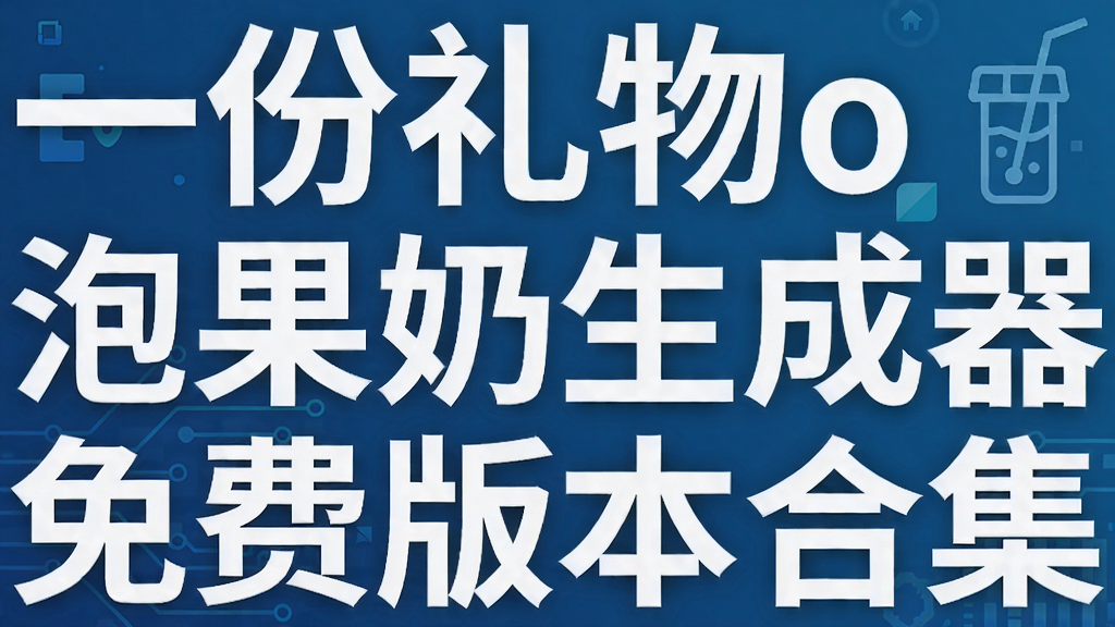 一份礼物o泡果奶生成器免费版本合集