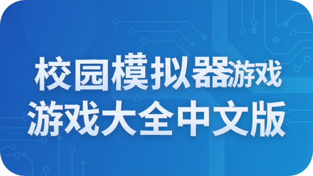 校园模拟器游戏大全中文版
