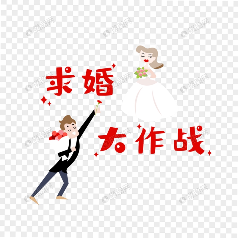 关键词必须包含 求婚大作战,文字可概括整篇文章全部内容,用于搜索配图