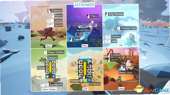 关键词必须包含 Astroneer电脑版按键说明,文字可概括Astroneer电脑版按键操作,用于搜索配图