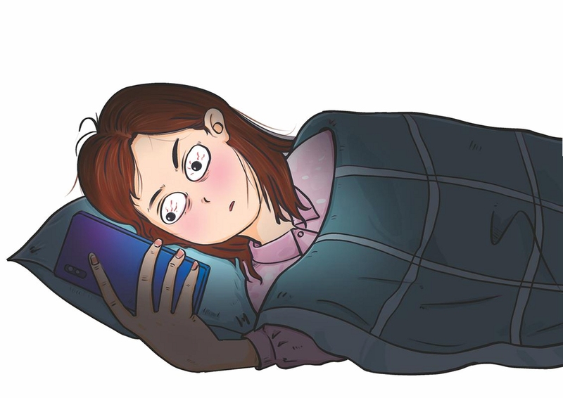 手机应用 夜间模式 私密记录 情绪管理 插画风格