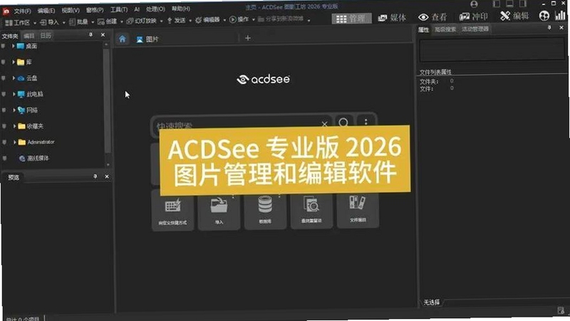 关键词必须包含 ACDSee 2021 图片管理 界面,文字可概括整篇文章全部内容,用于搜索配图