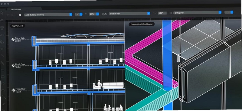 Vectorworks 2022参数化构件渲染效果图 建筑模型数据管理表格生成