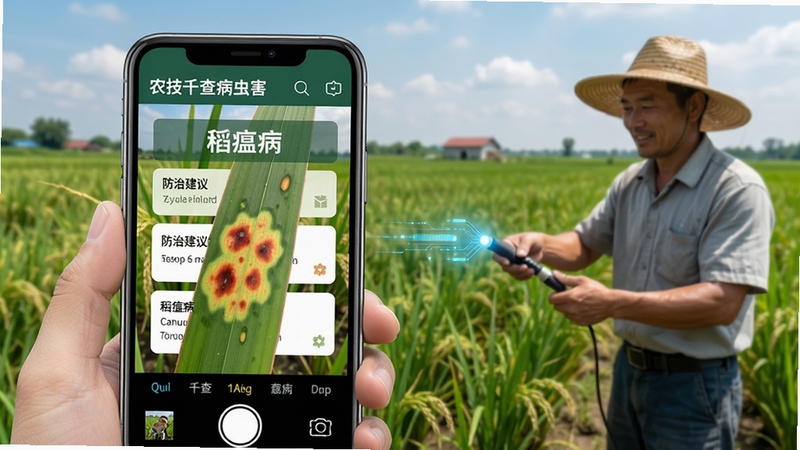 ũ��ǧ�鲡�溦ʶ���ܽ��棬չʾ�ֻ�����ʶ��ˮ��ҶƬ���ߵĹ��̣���Ļ��ʾʶ�������������������ν��鿨Ƭ������Ϊũ��ʵ������������������AIʶ��ĿƼ�����ʵ����