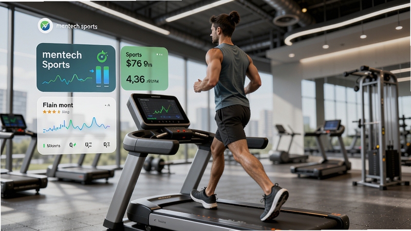 mentech sports Ӧ�������棬չʾ�˶����ݿ�Ƭ������Ϊ�ִ����������������ܲ������˶�������������������������Ⱦ