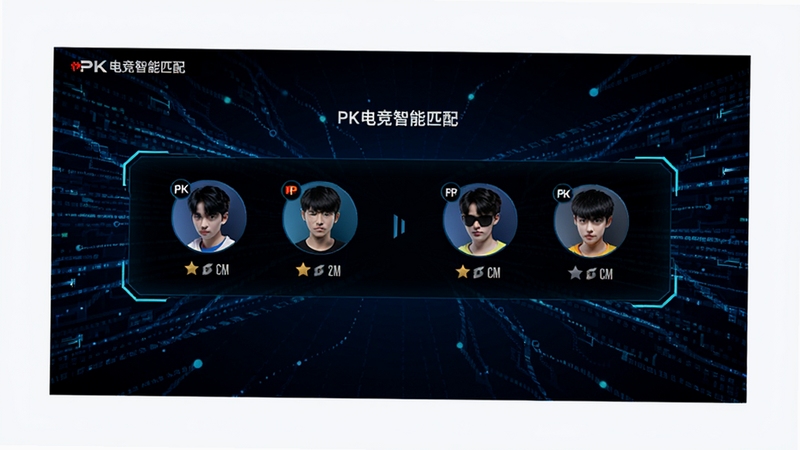 PK�羺����ƥ����棬չʾƥ��ȴ�ҳ�棬�����ͷ��Ͷ�λ��ʶ������Ϊδ���е�������������ɫ��������Ϊ�����Ƽ���ʮ��
