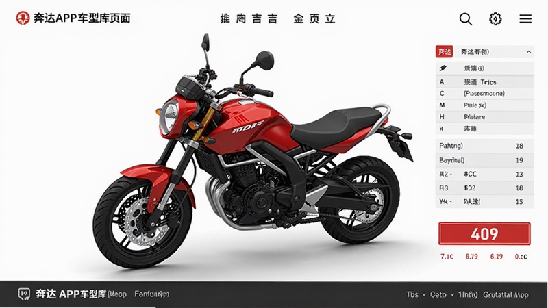 ����APP���Ϳ�ҳ�棬��Ļ����ʾһ���ɫ�������Ħ�г���3D��ת��ͼ������Ϊ��ɫ��Լ���ҳ���в����б��ͼ۸��ǩ������չʾϸ��