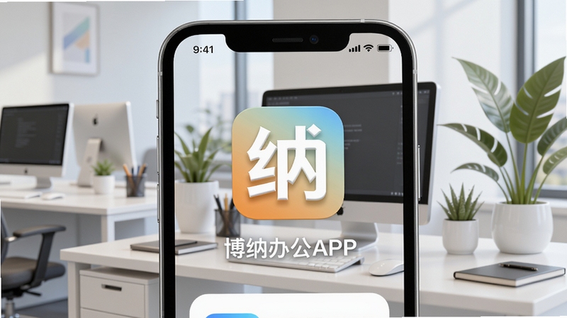 չʾ���ɰ칫APP�����棬�ֻ���Ļ��������ʾ����ͼ������ơ����ɰ칫APP��������Ϊ�ִ���Լ�İ칫�������а칫�������ԡ���ֲ��Ԫ�أ�����ɫ����ˬ����������3D��Ⱦ��񣬻���ϸ�ڷḻ���ʸи߼����ʺ���������վչʾͼ