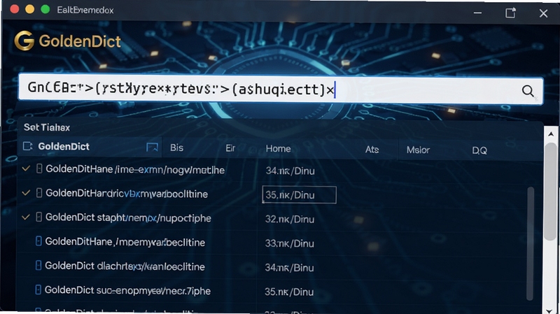 GoldenDict ȫ���������棬���������ʾ�������ʽ���·�չʾƥ������б�������Ϊ����ɫ�Ƽ��У�ǿ��������׼��
