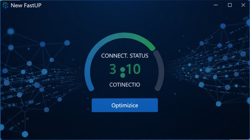 һ��չʾNew FastUP����������Ľ�ͼ���������ִ���࣬��������Ŀ������״ָ̬ʾ���Ż���ť������Ϊ�������ɫ����ڵ�������������������ɫ��������������Ϊ����������١��ȶ������ܵ��Ӿ����ܣ��ʺ���Ϊ��������Ԥ��ͼ