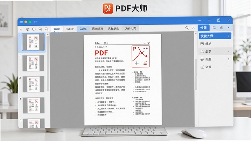 PDF��ʦ����Ԥ��ͼ�������ʾ����ͼ�����м�Ϊ�����ĵ��Ķ������Ҳ�Ϊ��ݹ�����壬�������������ɫ������������ͻ�����ǩҳͬʱ�򿪶��PDF�ĵ��İ칫����������Ϊ�ɾ��Ĺ������棬�Ϸ��С�PDF��ʦ��Ʒ�Ʊ�ʶ