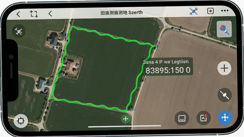 ��Ķ��Ķ�������GPS�������棬�ֻ���ʾ���Ƕ�λ��ͼ������ɫ�켣��Χ�ɵĲ�����ؿ飬�Ա߱�ע��ȷ��С�������λ�������ֵ������Ϊ��ʵũ�ﺽ��ͼ������չʾ�������̡�