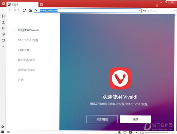 Vivaldi 浏览器 设置界面 截图