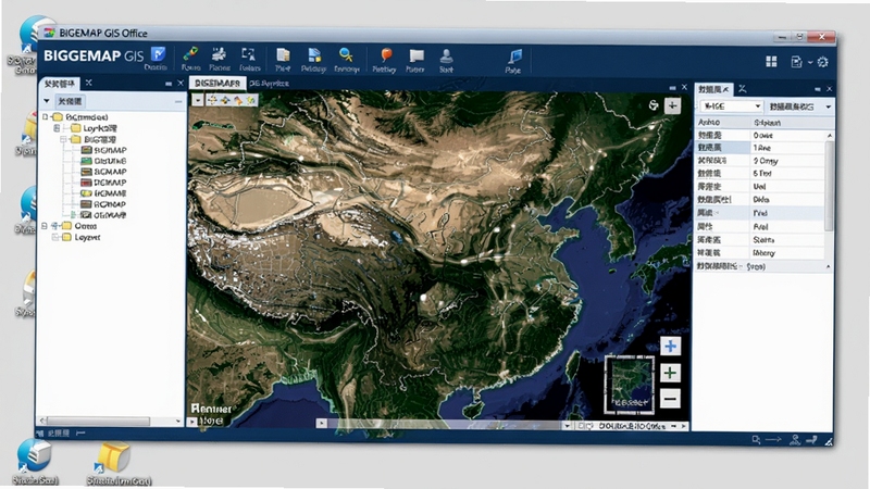 һ���������Խ�ͼ��չʾBIGEMAP GIS Office������ȫò�����Ϊͼ�������������Ϊ�������ǵ�ͼ��ͼ���Ҳ�Ϊ����������壬����������ͼ�������ɼ�����������������ɫ���ɫ���䣬���רҵ�ִ�����ͼ����ʾ�й�ĳ���еĸ߷ֱ���ң��Ӱ�񣬱���Ϊ����ɫ���棬��������������