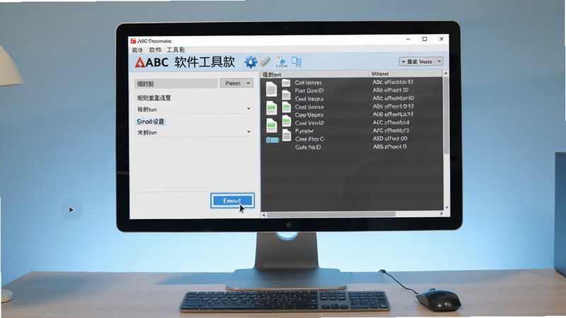 ������Ļǰչʾ�ҵ�ABC������������������������棬���Ϊ�������������Ҳ�Ϊ�ļ��б�Ԥ������������ʾ�޸�ǰ����ļ����Աȣ��������࣬�����ͣ����ִ�а�ť�Ϸ�������ͻ������������Ч������Ϊǳ��ɫ���䣬Ӫ��רע�칫��Χ��