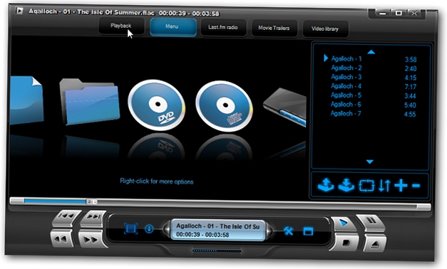 Kantaris Media Player 设置界面预览图