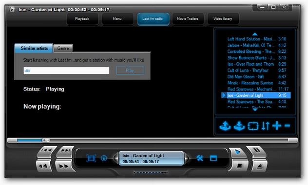 Kantaris Media Player 音频均衡器设置界面