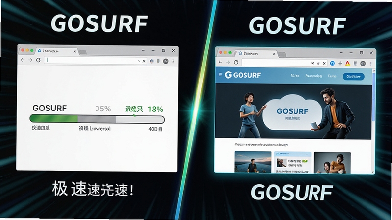 һ��GOSURF��������ټ�����ҳ�ĶԱ�ʾ��ͼ�����Ϊ��ͨ��������ؽ������������Ҳ�ΪGOSURF�����˲����ɼ��ز���ʾ����ͼ�����ݣ�����Ϊ��̬�ٶ�����������ɫ��������ͻ�������١����⣬16:9��ͼ�����廭��