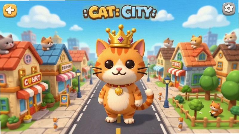 Cat City�����ô����Ϸ ��Ϸ������Ԥ��ͼ������������һֻ���Ž�ɫ���ڵ���èվ�ڽ����еĳ��нֵ��ϣ������ǲ�ɫ��ͨ����è�䷿�ݡ��̵�͹�԰��������������ƣ�����ɫ��������ů������ϸ�ڷḻ��չ������ϵ���þ�Ӫ��Ϸ��Χ