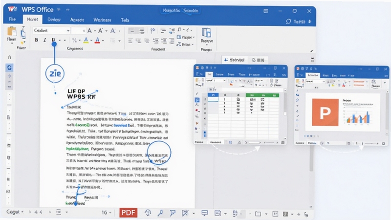 һ��WPS Office�Ľ����ͼ���廭������������ĵ��༭�����Ҳ������ű������ʾ�ĸ�����Դ��ڣ��·���PDFת�����������������������ɫ������������ע�������������ֶ����һ�廯�칫�ı�����
