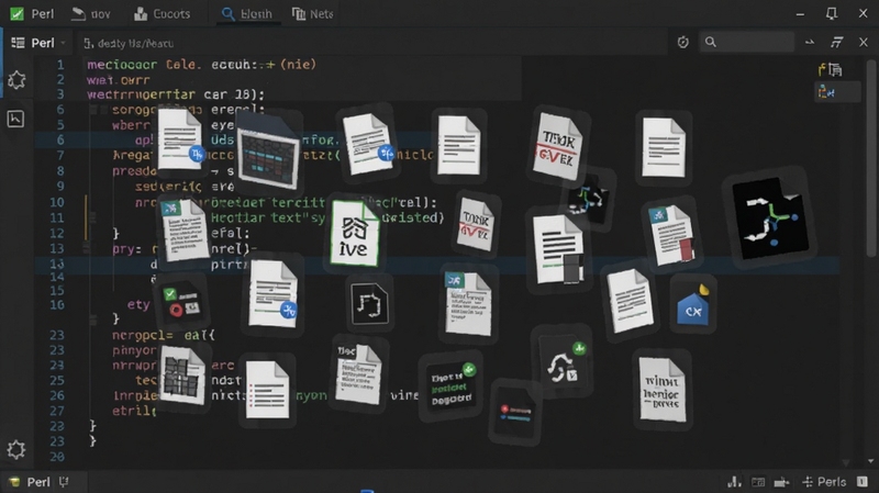 Perl ����༭����ͼ�����Ļ����ʾ�����������ʽ���룬����Ϊ��ɫ IDE ���⣬�����м�Ư���Ÿ����ı��ļ�ͼ�꣬ͻ����ǿ����ı�������������������רҵ