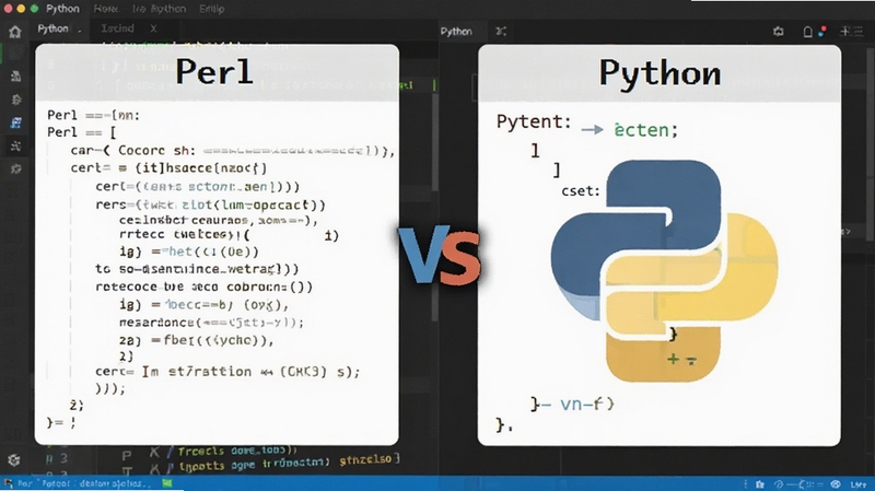Perl �� Python �Ա�ͼ�����Perl���룬�Ҳ�Python���룬�м���VS���ŷָ�������Ϊ����༭�����棬�����������ͻ���������Ե��ص�