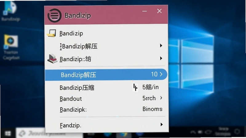Bandizip������Windowsϵͳ�Ҽ��˵��еļ���Ч����ͼ������Ϊ����Ҽ�����ļ��󵯳��Ĳ˵������и�����ʾ��Bandizip��ѹ������Bandizipѹ������ѡ�����Ϊһ��ģ���ĵ������棬������дʵ����������������Bandizip��ͼ����ʽ�����ڲ˵�������