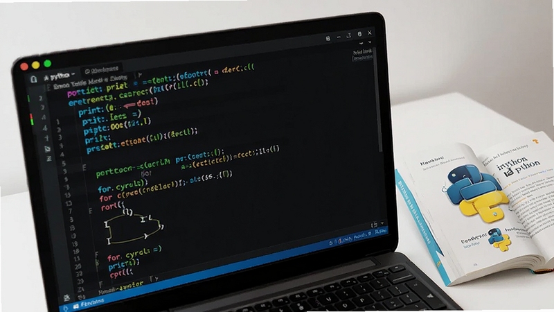 һ��չʾPython����༭���������д��ͼ����Ļ����һ�μ���python���룬����print������forѭ�������������ʾ���Ա߷���һ��������Python�����鼮�����滷������������ͻ��Python��ѧ���õ��ص�