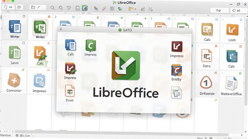 һ�Ÿ����LibreOffice������ȫ����ͼ��������ʾ�������ģ�����Writer��Calc��Impress����Ҫ���ͼ�꣬����Ϊ�ɾ���ǳ��ɫ����̨��������רҵ������ͻ����������LibreOffice����������Ϊ����Logo������Ϊ�칫Ӧ���������