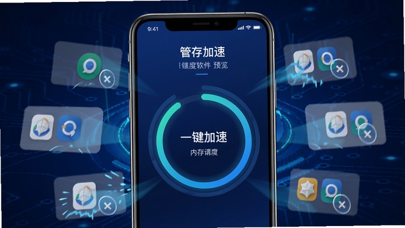 i�ܼ���������Ԥ��ͼ��չʾһ�����ٽ��棬�ֻ���Ļ����ʾ�ڴ��������Ȼ�����Χ�ж����̨Ӧ�ñ��رյĶ���Ч��������Ϊ����ɫ�Ƽ��磬ͻ���ٶ���������