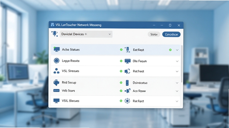 VSL LanToucher Network Messeng ����������Ԥ��ͼ����������Ϊ���ľ������豸�б����ڣ�����Ϊģ�������ִ��칫������ǳ��ɫ�������沼���������豸״ָ̬ʾ������������רҵ���Ѻ�