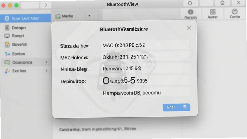 BluetoothView �豸���鵯������ʾ�����豸���ơ�MAC��ַ���ź�ǿ�ȡ��豸���͵��ֶΣ�������ƾ��£�����Ϊ����ɫ����Ϣ�������룬����������������淶
