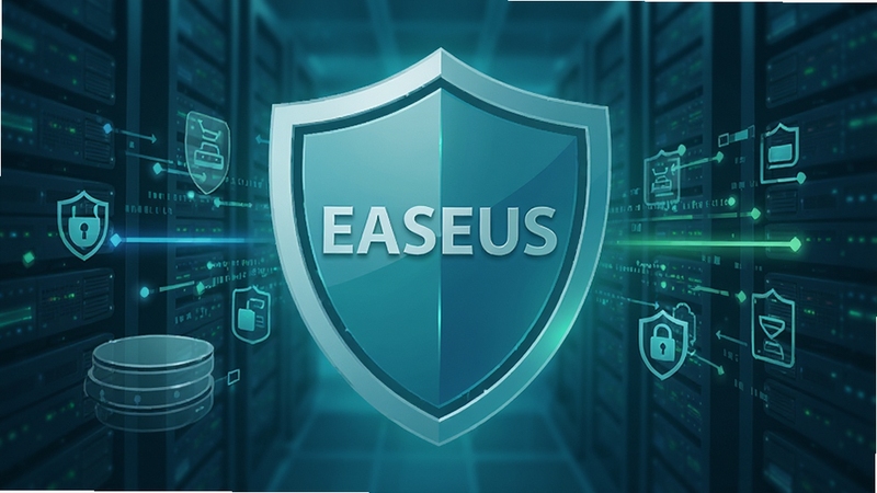 һ��EASEUS Partition Recovery�İ�ȫ��������ͼ������������һ������ͼ�꣬�����Ͽ��С�EASEUS������������Ϊ�������к�������������ɫ��Ϊ����ɫ��ǿ����ȫ��ɿ�