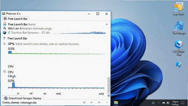Free Launch Bar ������Դռ������ʾ�⣬����չʾWindows������������棬����Free Launch Bar���̵�CPU���ڴ�ռ���ʾ��ӽ�0%������Ϊ�������е����棬ͻ����������Ч���ص㡣