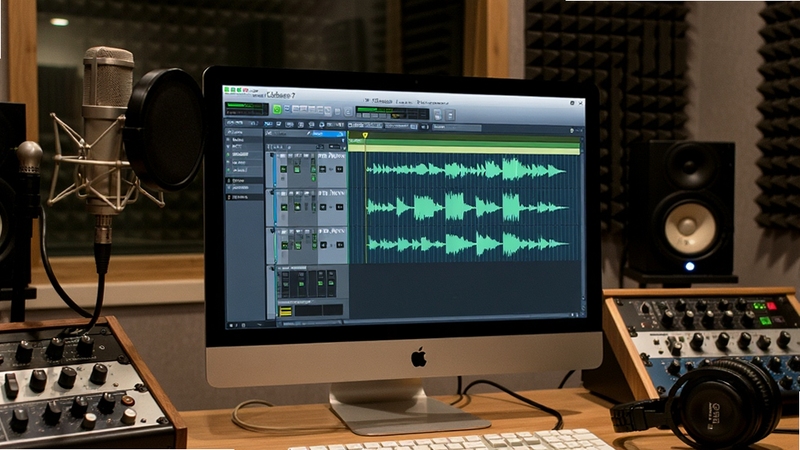 Cubase 7 ¼��ʹ�ó�������ʾ¼�����е�����Ļ�ϵ� Cubase 7 ���̽��棬��˷�������������豸�ɼ��������Χרҵ������Ϊ������ǽ�棬����������